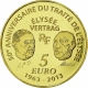 France 5 Euro Gold Coin - Europa Series - 50th Anniversary of the Élysée Treaty 2013 - © NumisCorner.com