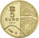 France 5 Euro Gold Coin - UNESCO World Heritage - Banks of the Seine - Invalides - Grand Palais 2015 - © NumisCorner.com