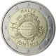 Malta 2 Euro Coin - 10 Years of Euro Cash 2012 - © European Central Bank