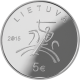 Lithuania 5 Euro Silver Coin Lithuanian Culture - Literature 2015 - © Bank of Lithuania