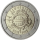 Slovenia 2 Euro Coin - 10 Years of Euro Cash 2012 - © European Central Bank
