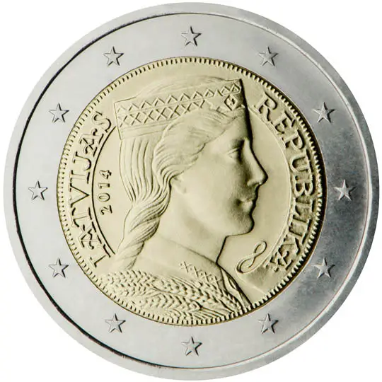 Latvia 2 Euro Coin 2014 - www.semadata.org - The Online Eurocoins Catalogue