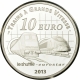 France 10 Euro Silver Coin - Gare du Nord, Saint-Pancras Station and the Channel Tunel - Shuttle and Eurostar 2013 - © NumisCorner.com