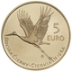 Slovakia 5 Euro Coin - Fauna and Flora in Slovakia - The Black Stork 2023 - © National Bank of Slovakia