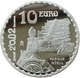 Spain 10 Euro silver coin 150. birthday of Antoni Gaudi - Parque Güell 2002 - © audiepli