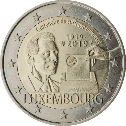 Luxembourg 2 euro  2012  100th Anniversary Death of William IV Commemorate   UNC