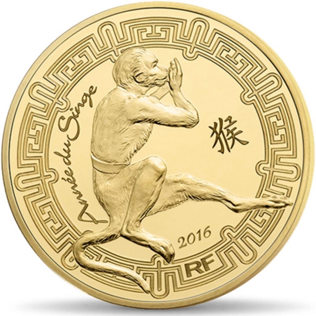 France 50 Euro Gold Coin - Fables de La Fontaine - Year of the Monkey ...