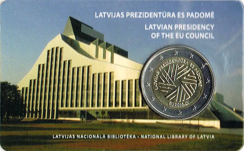 Latvia 2 Euro Coin - Latvian Presidency of the Council of the EU 2015 Coincard - www.bagssaleusa.com ...