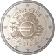 Cyprus 2 Euro Coin - 10 Years of Euro Cash 2012 - Brilliant Uncirculated in Capsule - © Central Bank of Cyprus
