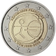 France 2 Euro Coin - 10 Years Euro - WWU - UEM 2009 - © European Central Bank