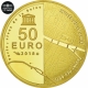 France 50 Euro Gold Coin - UNESCO World Heritage Site - Banks of the Seine - Louvre - Pont des Arts 2018 - © NumisCorner.com