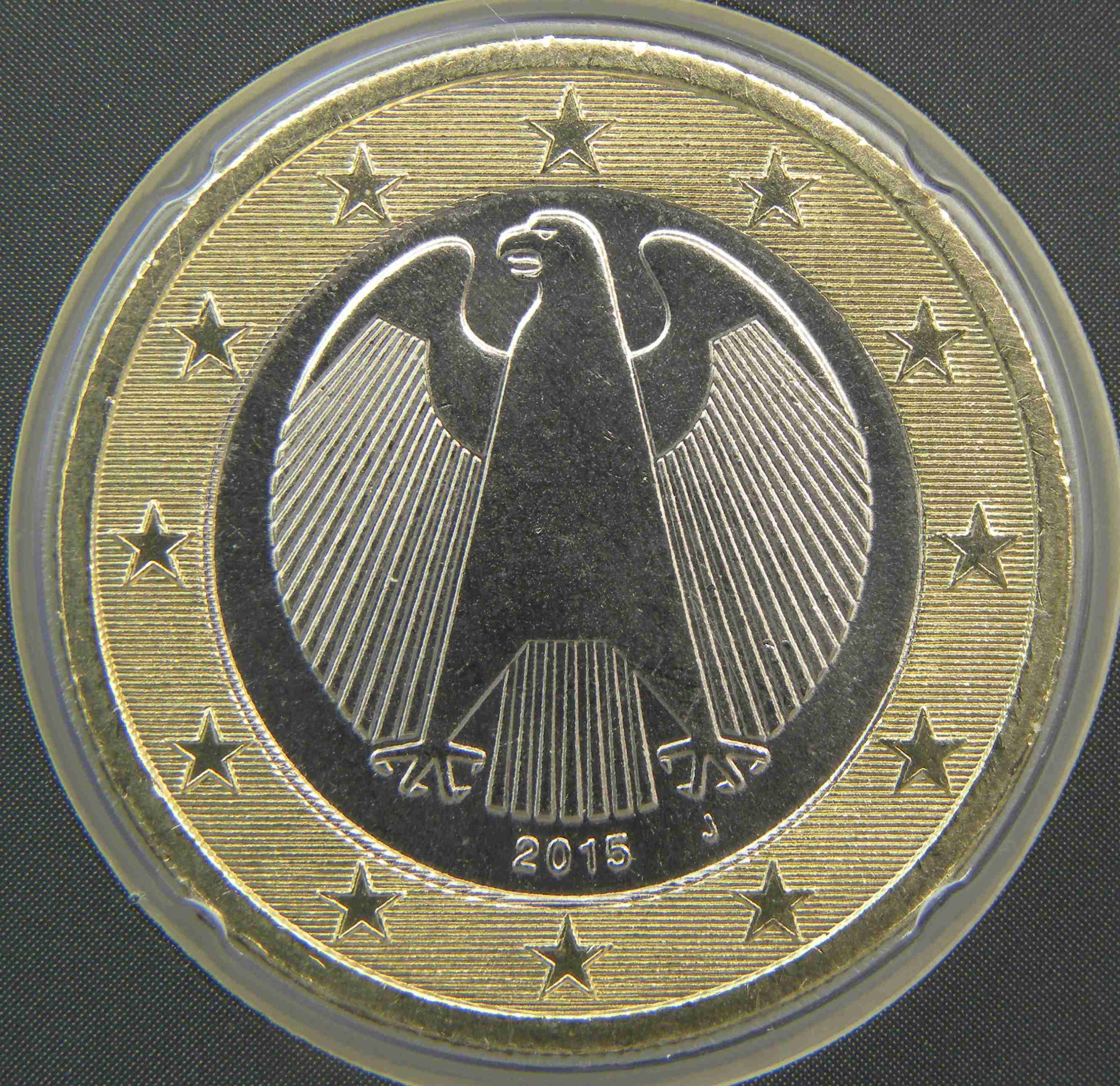 Germany 1 Euro Coin 2015 J - euro-coins.tv - The Online ...