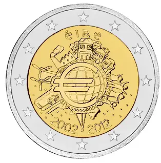 Ireland 2 Euro Coin - 10 Years of Euro Cash 2012 - euro-coins.tv - The  Online Eurocoins Catalogue