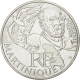France 10 Euro Silver Coin - Regions of France - Martinique - Victor Schoelcher 2012 - © NumisCorner.com