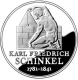 Germany 10 Euro silver coin 225. birthday of Karl Friedrich Schinkel 2006 - Brilliant Uncirculated - © Zafira