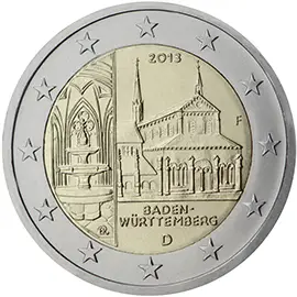 2 € commemorative coin 2013 GERMANY Maulbronn monastery in Baden-Wurttemberg 