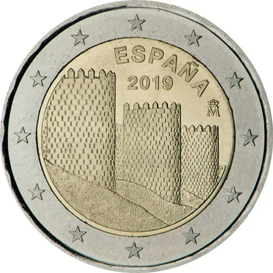 2019 Spain € 2 Euro Uncirculated Coin UNESCO World Heritage Avila Old Town Walls